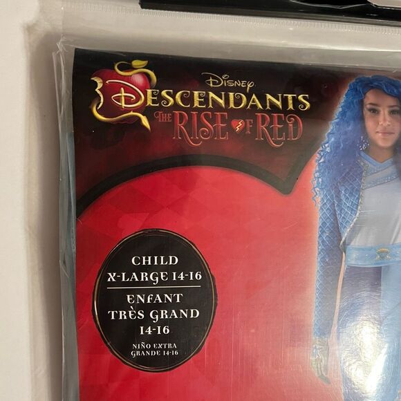 NWT DISNEY Descendants 4 The Rise of Red Chloe Costume Girls XL 14-16 NIP Hallow - Picture 11 of 15